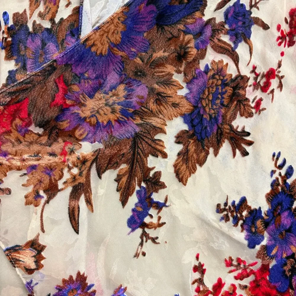 Woven Heart Vibrant Floral Kimono Cardigan One‎ Size Flowy Draped Boho Style - Picture 7 of 16